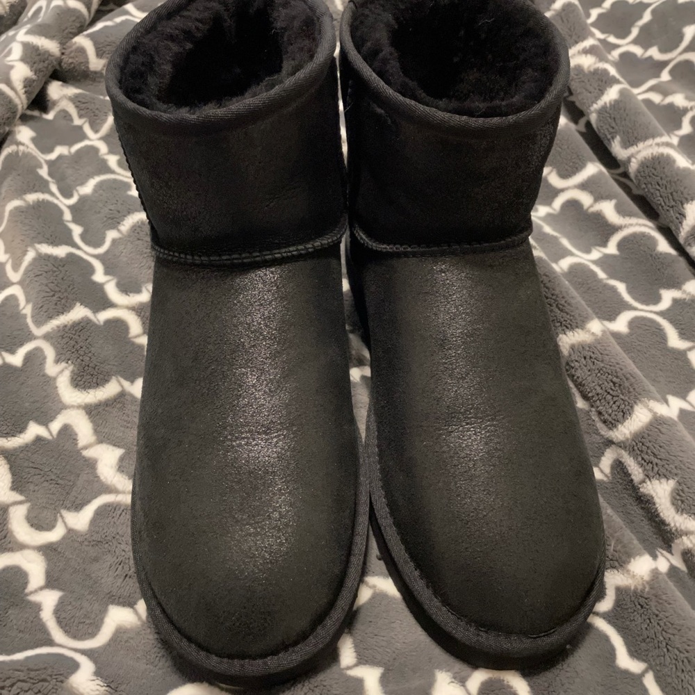 Black ugg mens mini bomber